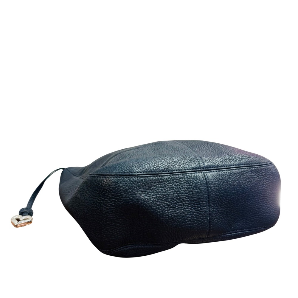 Brighton Navy Blue Pebbled Leather Hobo Bag Braided Multi Color Strap D946462 - Picture 11 of 11